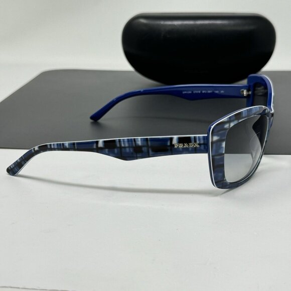 Prada Sunglasses SPR 03N Italy BF2-3M1 Size 57 [] 18 140 Blue Cat Eye - Picture 7 of 16